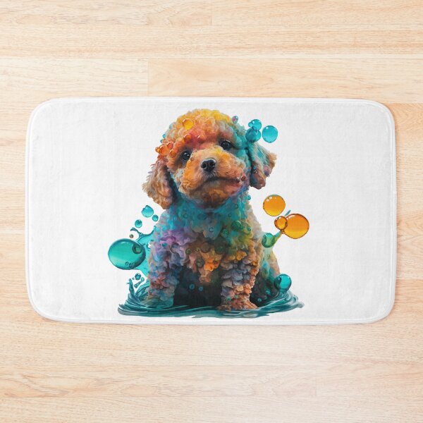 Item preview, A Brown Cavapoo Sits in Water - Animals in Vibrant Color designed and sold by GVRDesign.