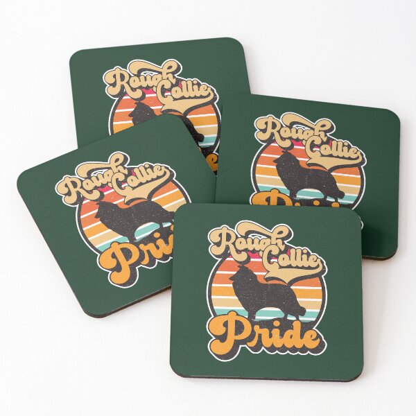 Item preview, Rough Collie Pride Retro Sunset Dog Silhouette Pet Design designed and sold by CRHPOD20.