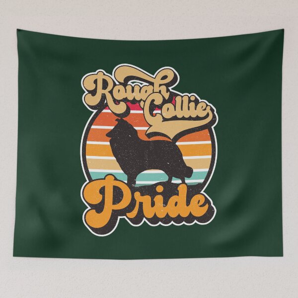 Item preview, Rough Collie Pride Retro Sunset Dog Silhouette Pet Design designed and sold by CRHPOD20.