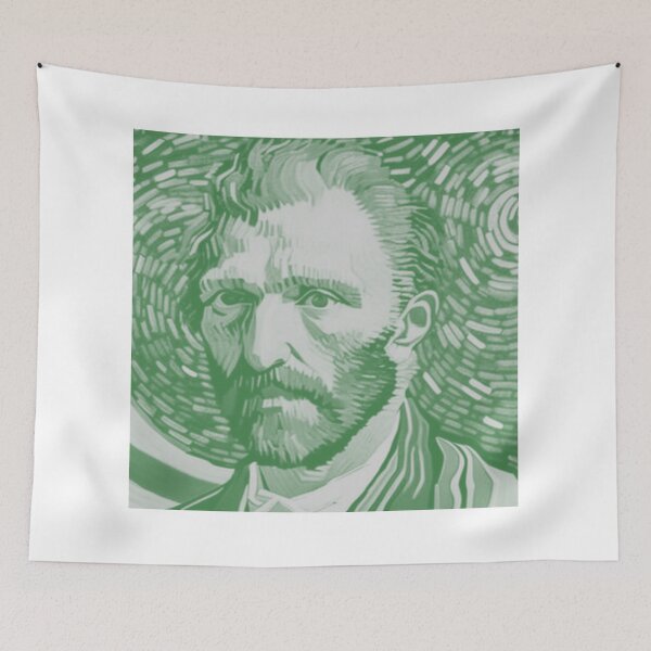 Item preview, Vincent Van Gogh Starry Night Vector art Grn designed and sold by dyeaday.