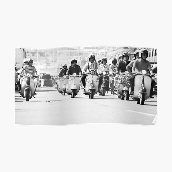 Scooter rideout Brighton 2017 B&W Poster