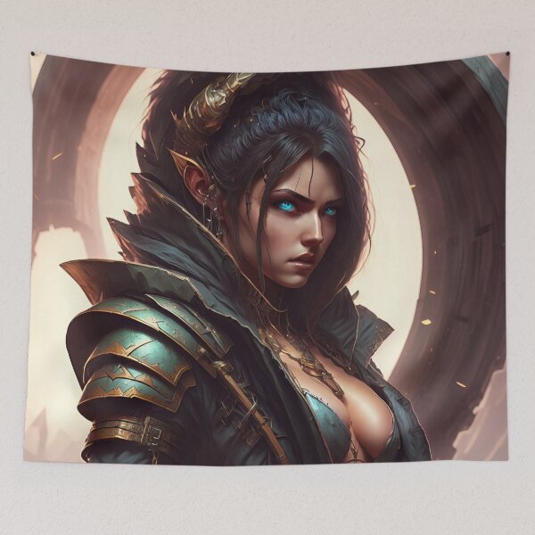 Item preview, Blue Eyed Elven Warrior designed and sold by Poisoner Art.