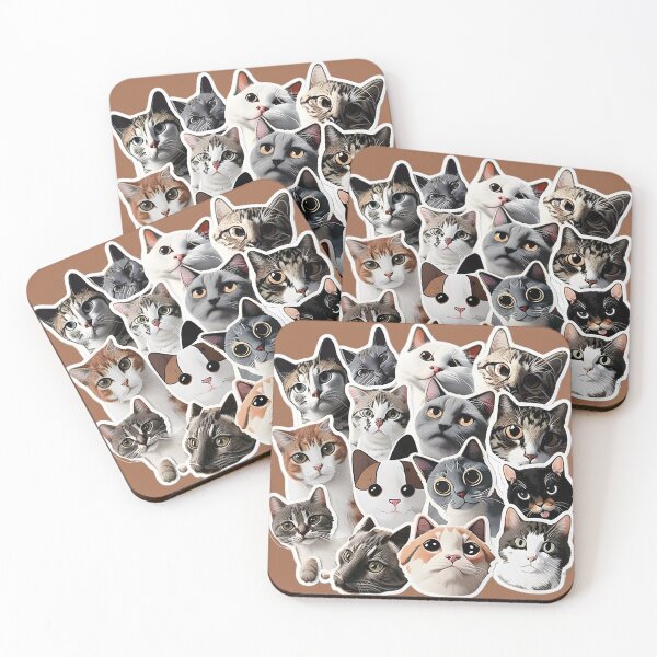 Item preview, Meme Cats  Stickers Pack of Cats Sticker designed and sold by THANKS4BUYING ⭐⭐⭐⭐⭐.