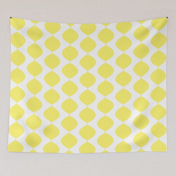 Item preview, Mid Century Modern Retro 60s Waves Pattern (Yellow Light) designed and sold by Makanahele.