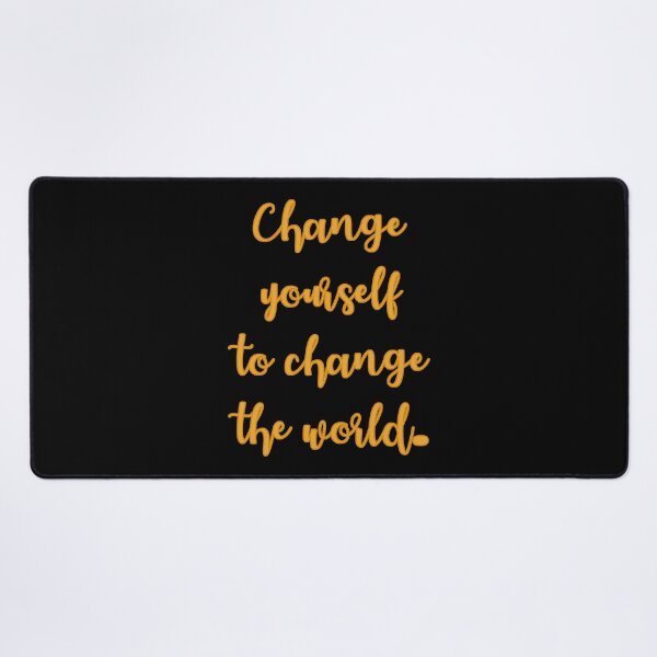 Item preview, Change Yourself To Change The World, Positive, Inspirational, Motivational, Minimalist, Typography, Repeated Text, Aesthetic designed and sold by DULCE76.