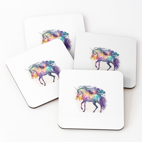 Item preview, Cosmic watercolor unic #40 unicorn designed and sold by LaElee.