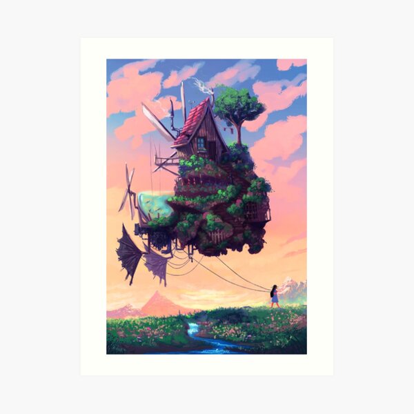 The moving house Art Print
