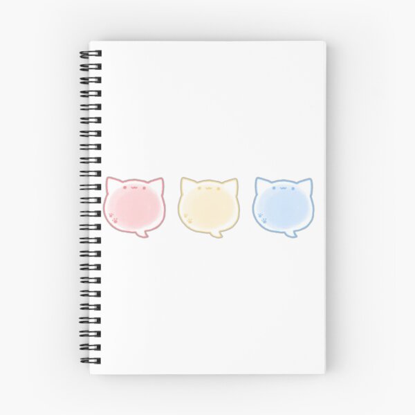 Item preview, pastel colorful cute happy cat speech balloons with cat paws  designed and sold by aliciabutterfly.
