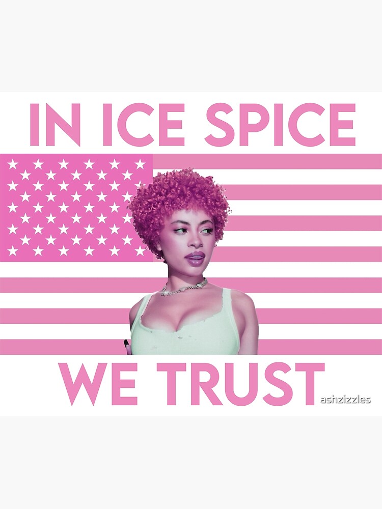 Pink Ice Spice In Ice Spice We Trust Flag Poster For Sale By Ashzizzles Redbubble 