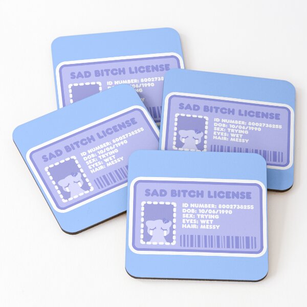Item preview, Sad Bitch License designed and sold by ahahaitsart.