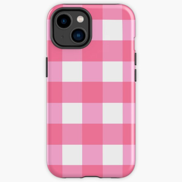 Gingham - Candy Pink iPhone Tough Case