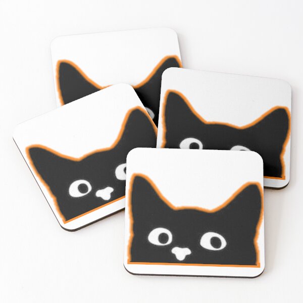 Item preview, Black cat looking at you Halloween spooky black cat  designed and sold by Menariya.