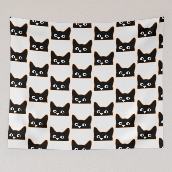 Artikelvorschau, Schwarze Katze, die dich anschaut Gruselige schwarze Katze Halloweens entworfen und verkauft von Menariya.