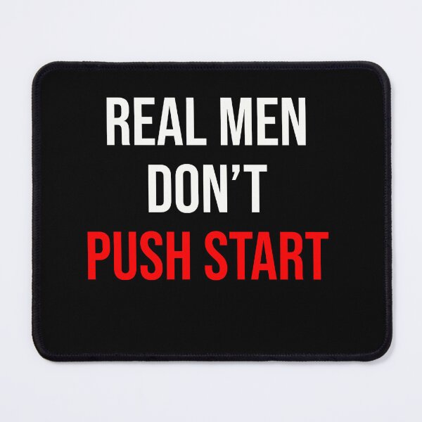 Item preview, Real Men don't Push Start - Vintage Motocross Design - Kickstart Kenny Edition designed and sold by starider.