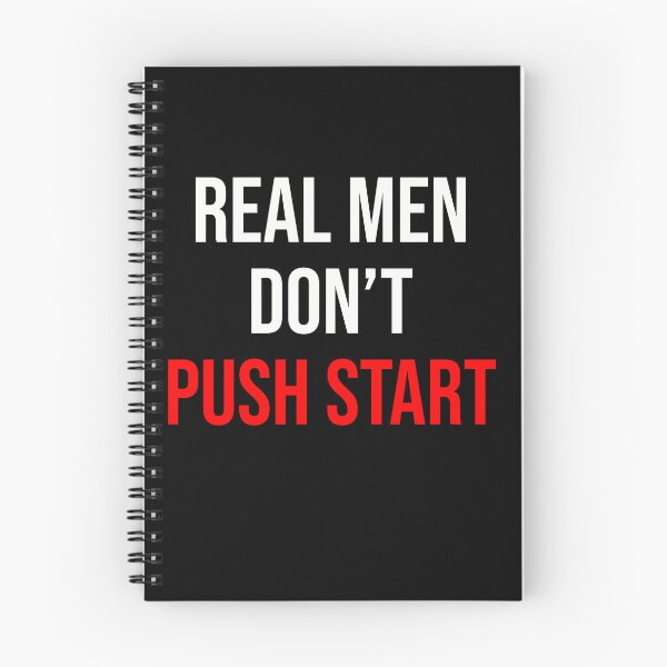 Item preview, Real Men don't Push Start - Vintage Motocross Design - Kickstart Kenny Edition designed and sold by starider.