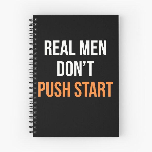 Item preview, Real Men don't Push Start - Vintage Motocross Design - Kickstart Kenny Edition designed and sold by starider.