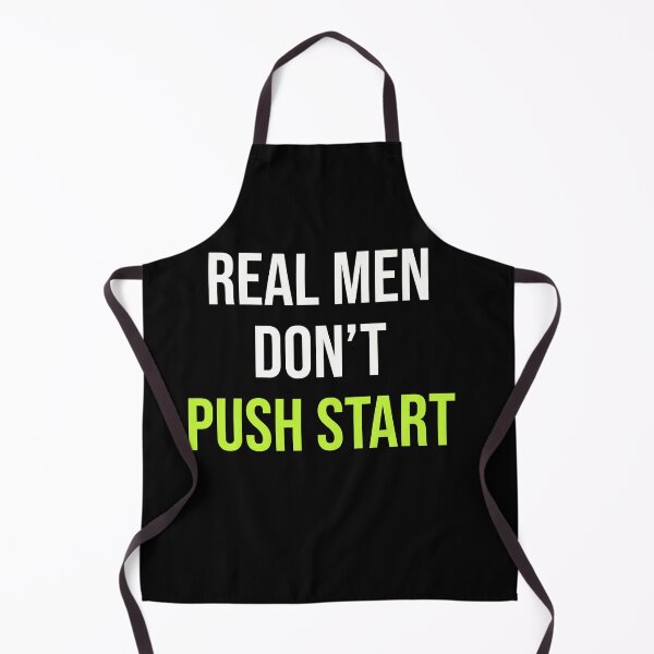 Item preview, Real Men don't Push Start - Vintage Motocross Design - Kickstart Kenny Edition designed and sold by starider.