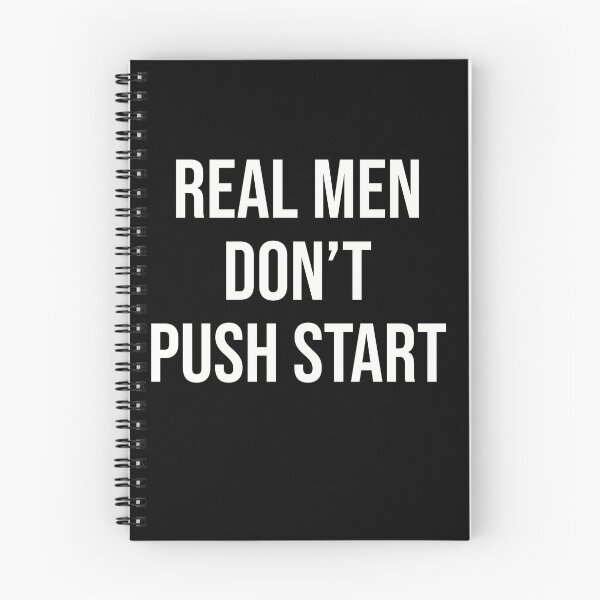 Item preview, Real Men don't Push Start - Vintage Motocross Design - Kickstart Kenny Edition designed and sold by starider.