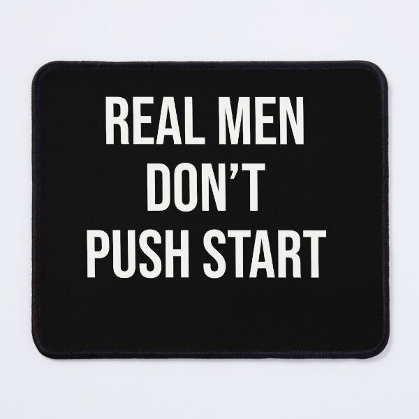 Item preview, Real Men don't Push Start - Vintage Motocross Design - Kickstart Kenny Edition designed and sold by starider.