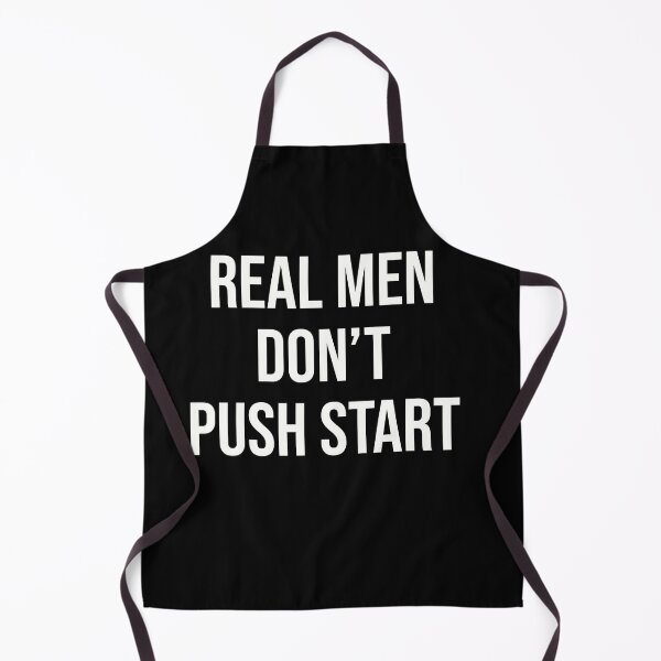 Item preview, Real Men don't Push Start - Vintage Motocross Design - Kickstart Kenny Edition designed and sold by starider.