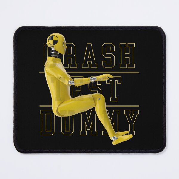 Item preview, Crash Test Dummy Yellow Crash Test Man Facing Side Way With Yellow Text As Background designed and sold by activlifewear.