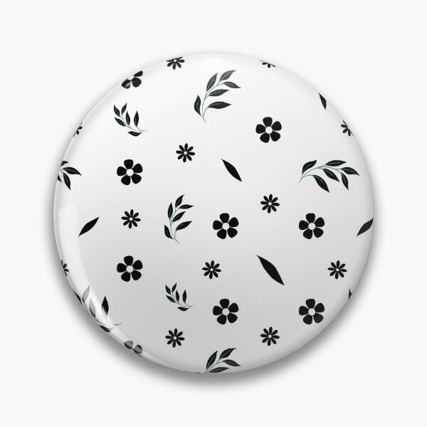 Item preview, Monochrome Flower and Leaves Aesthetic Pattern designed and sold by Trisha Banlasan.
