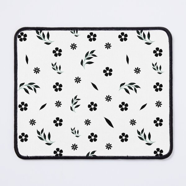 Item preview, Monochrome Flower and Leaves Aesthetic Pattern designed and sold by Trisha Banlasan.