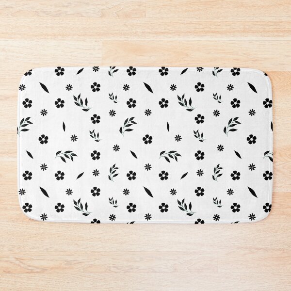 Item preview, Monochrome Flower and Leaves Aesthetic Pattern designed and sold by Trisha Banlasan.