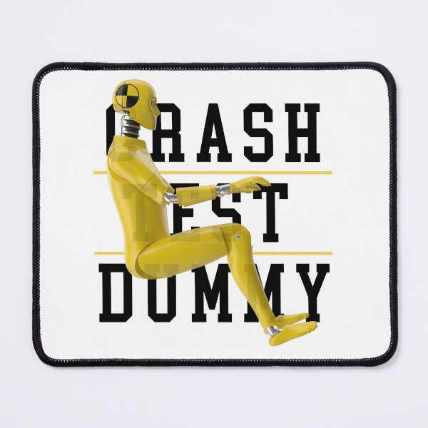 Item preview, Crash Test Dummy Yellow Crash Test Man Facing Side Way With Yellow Text As Background designed and sold by activlifewear.