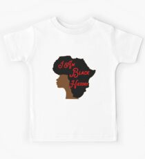 Ich bin schwarz Geschichte Monat Afrika Form Afro Art Kinder T-Shirt