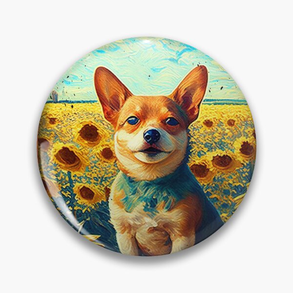 Artikelvorschau, French Bullhuahua Sunflower Painting Adorable Dog entworfen und verkauft von rafaeltto.