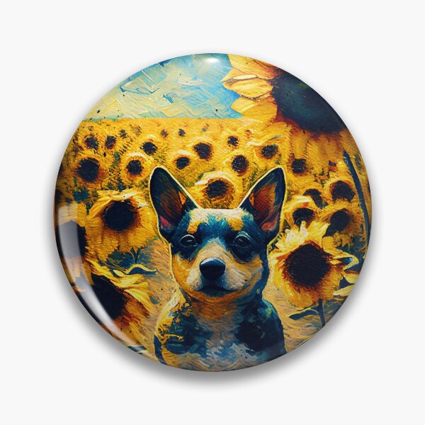 Artikelvorschau, French Bullhuahua Sunflower Painting Adorable Dog entworfen und verkauft von rafaeltto.