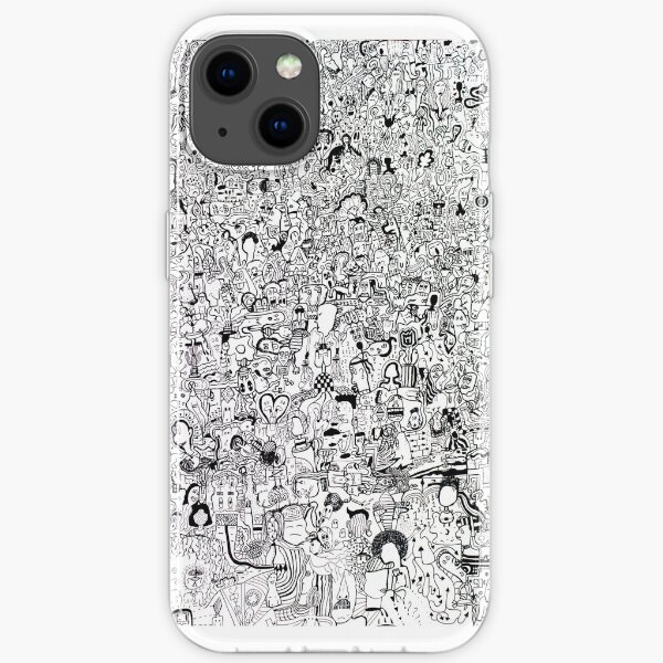 Doodle drawing iPhone Soft Case