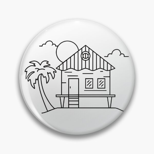 Item preview, Beachhouse Line Art designed and sold by SundownDesigns.