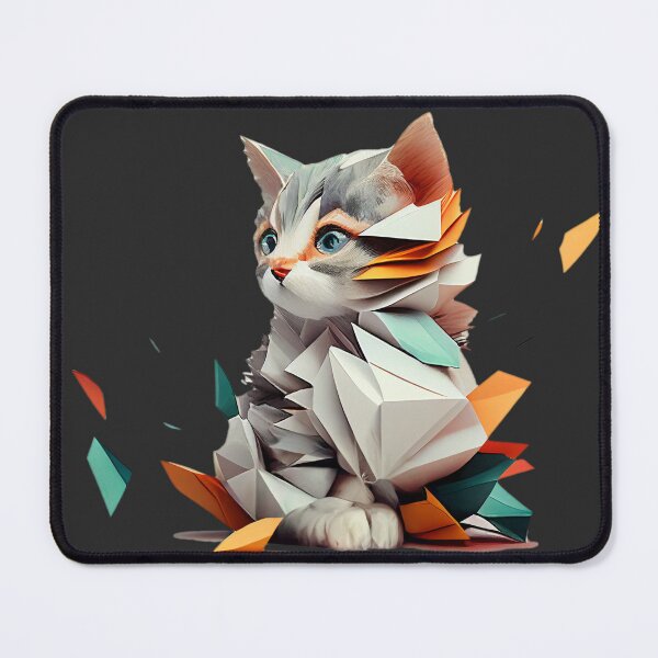 Item preview, 【Colorful Animal Series】Abstract Minimalist Cat Illustration with Colorful Fragments designed and sold by SML(Smiling Cool) PinkBubble.