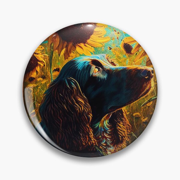 Item preview, German Longhaired Pointer Sunflower Painting Adorable Dog designed and sold by rafaeltto.