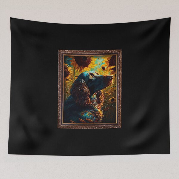 Item preview, German Longhaired Pointer Sunflower Painting Adorable Dog designed and sold by rafaeltto.