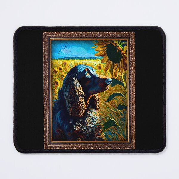 Item preview, German Longhaired Pointer Sunflower Painting Adorable Dog designed and sold by rafaeltto.