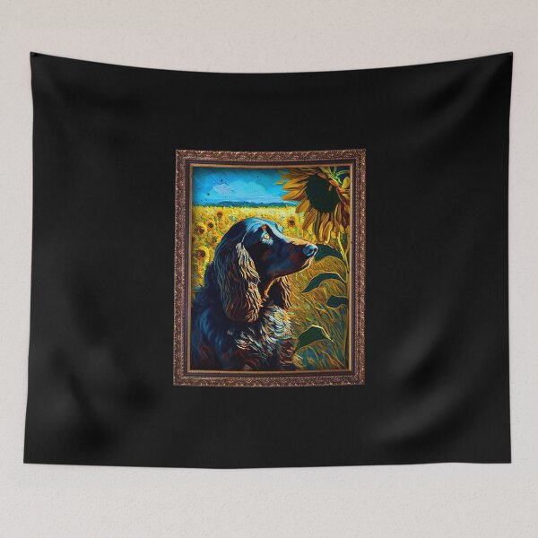 Item preview, German Longhaired Pointer Sunflower Painting Adorable Dog designed and sold by rafaeltto.