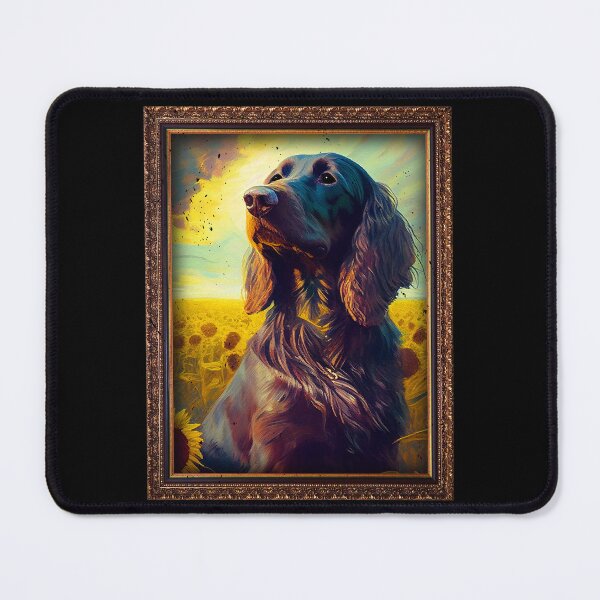 Item preview, German Longhaired Pointer Sunflower Painting Adorable Dog designed and sold by rafaeltto.