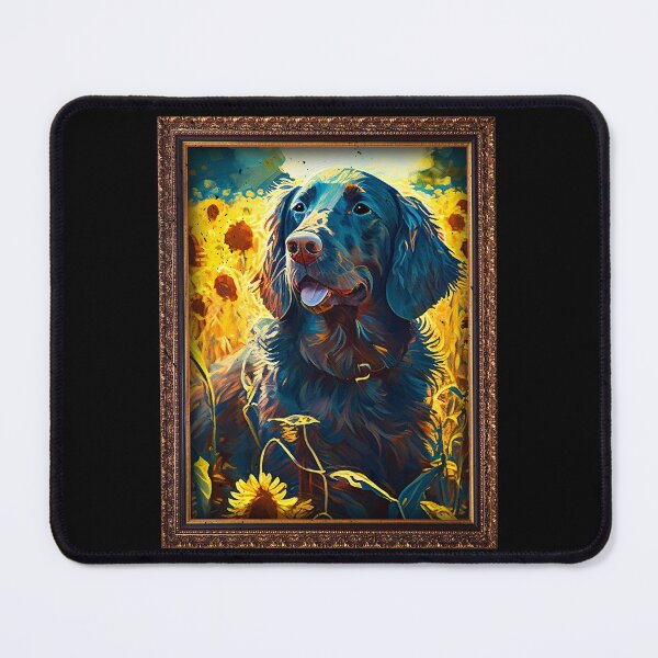 Item preview, German Longhaired Pointer Sunflower Painting Adorable Dog designed and sold by rafaeltto.