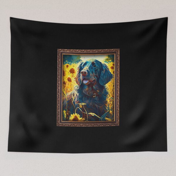 Item preview, German Longhaired Pointer Sunflower Painting Adorable Dog designed and sold by rafaeltto.