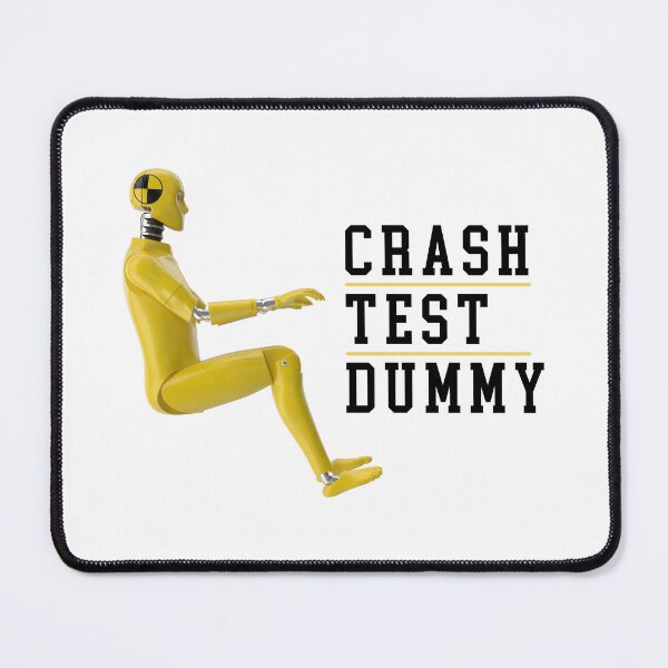 Item preview, Crash Test Dummy Yellow Crash Test Man Facing Side Way With White Text At Side designed and sold by activlifewear.