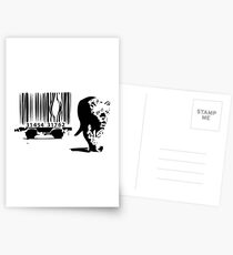 Banksy Print Tiger Barcode Postcards