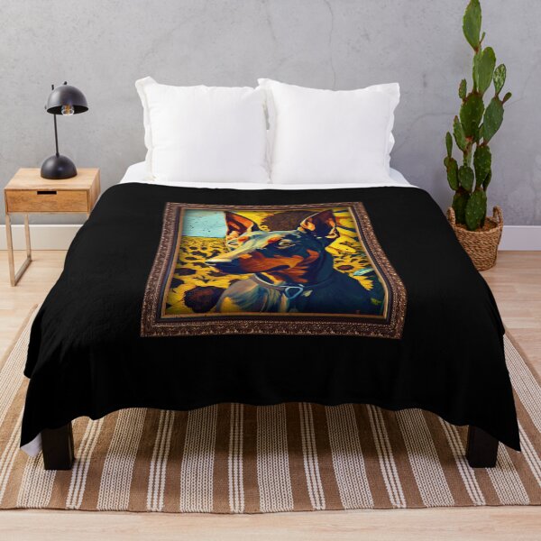 Item preview, German Pinscher Sunflower Painting Adorable Dog designed and sold by rafaeltto.