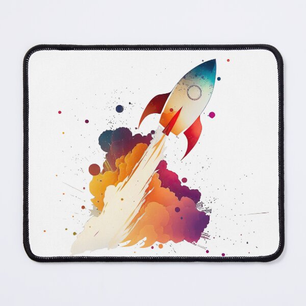 Item preview, Rocket to the Moon Colors designed and sold by ArtfulAmbitions.
