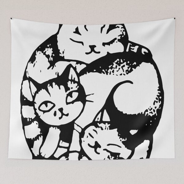 Item preview, Kawaii Cat Pile - funny cats designed and sold by Artocity99.