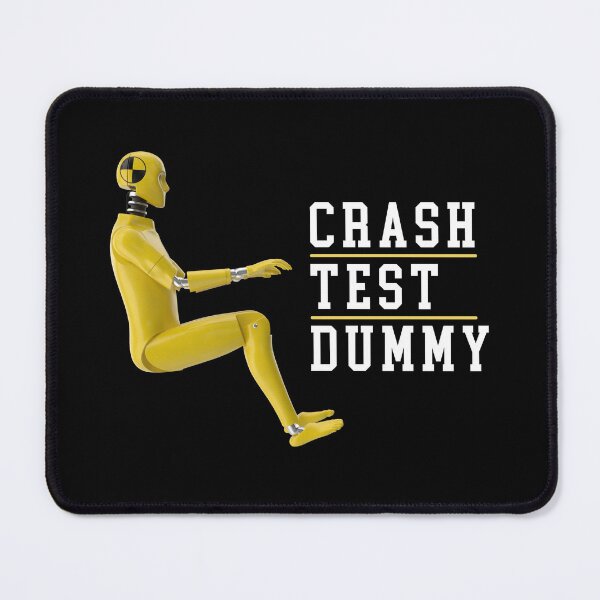 Item preview, Crash Test Dummy Yellow Crash Test Man Facing Side Way With White Text At Side designed and sold by activlifewear.