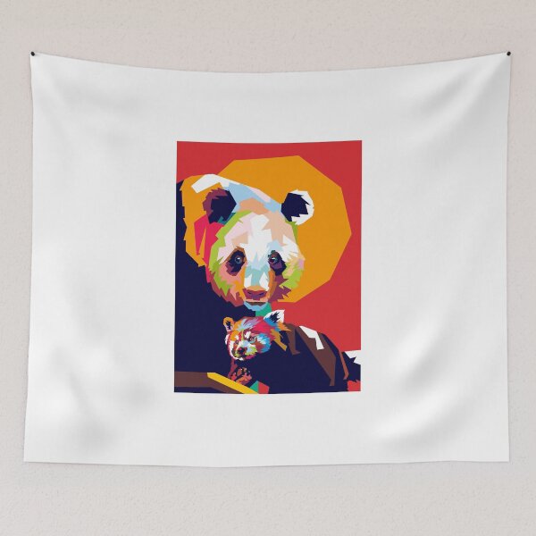 Item preview, Panda And Red Panda Pop Art designed and sold by Ekira Pop Pixel.