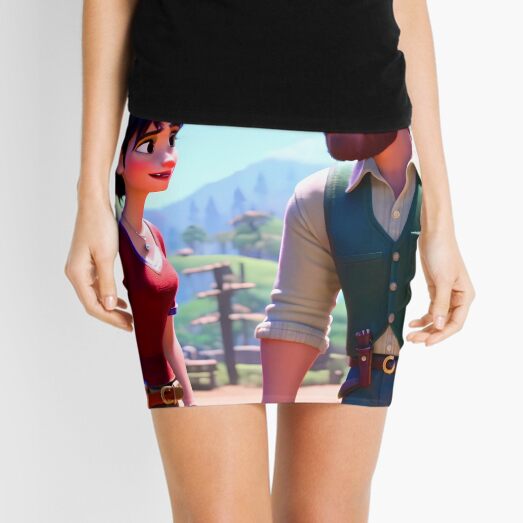 Item preview, Cartoon Winona Ryder and Jim Hopper - Stranger Things designed and sold by RebelEmpire.